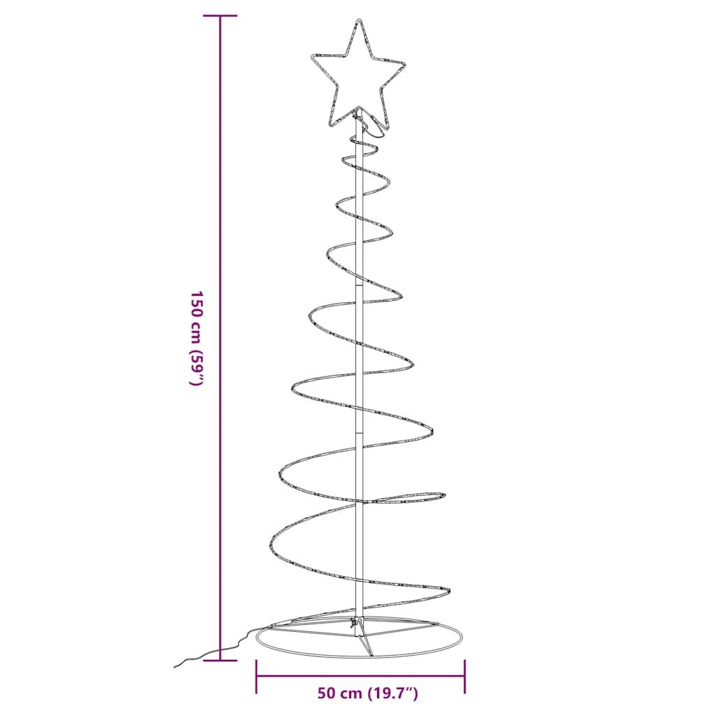 vidaXL LED Weihnachtsbaum 100 LEDs Warmweiß 150 cm