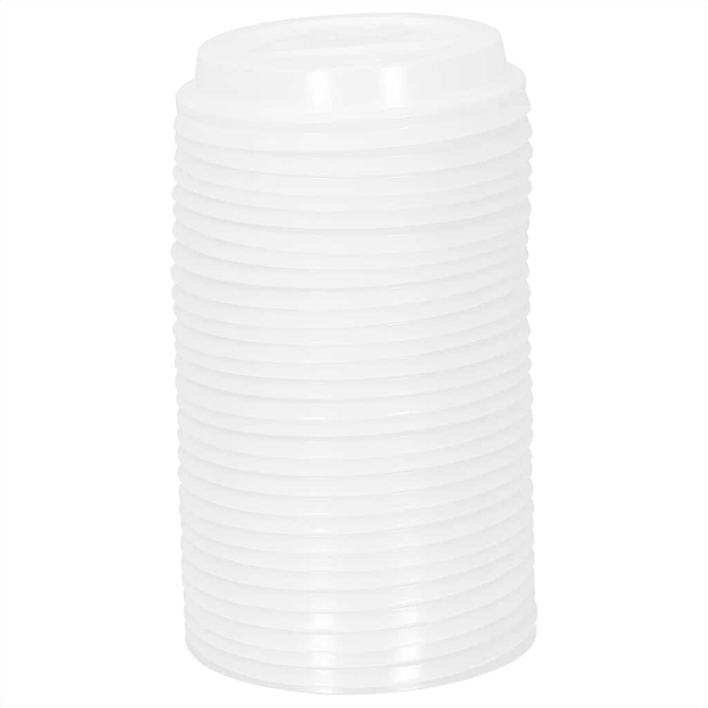 vidaXL Pappbecher mit Deckeln 1000 Stk. 4oz 100ml