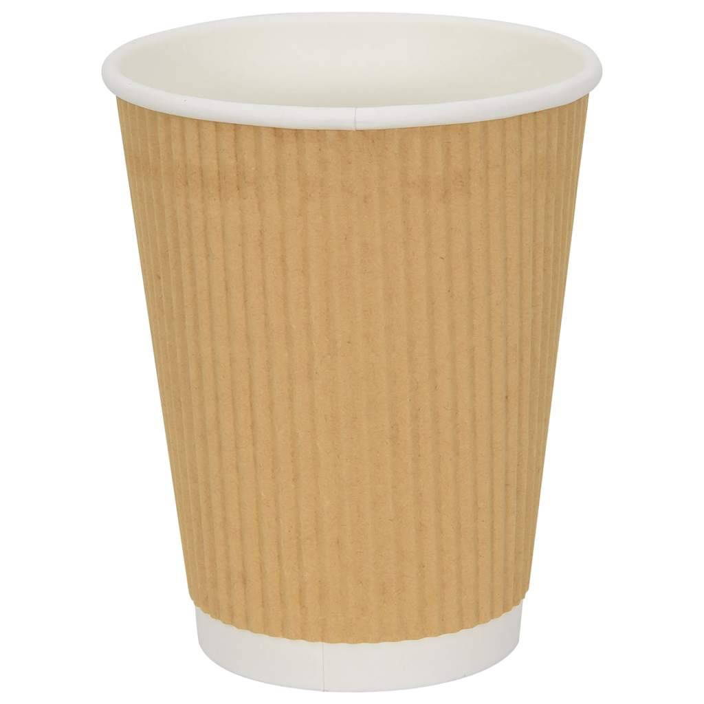 vidaXL Pappbecher mit Deckeln 1000 Stk. 12oz 300ml