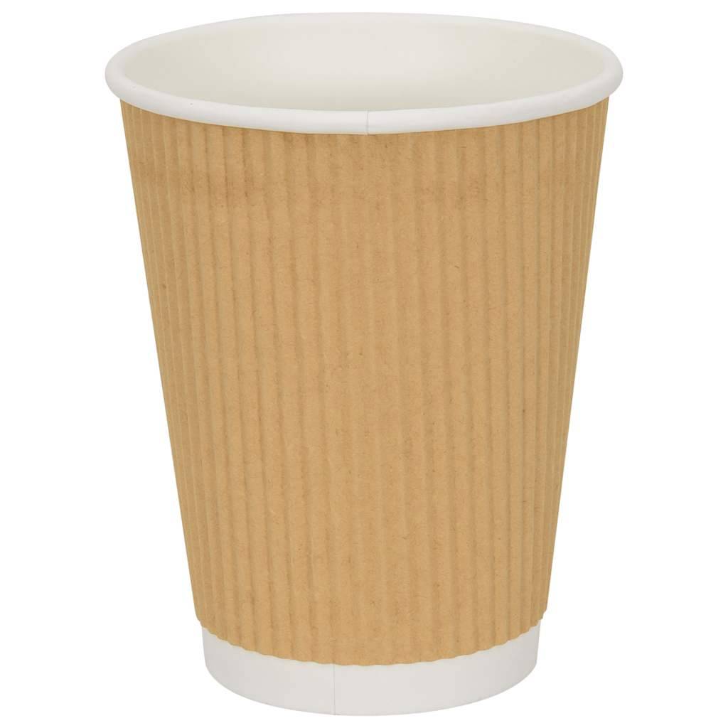 vidaXL Pappbecher mit Deckeln 1000 Stk. 12oz 300ml
