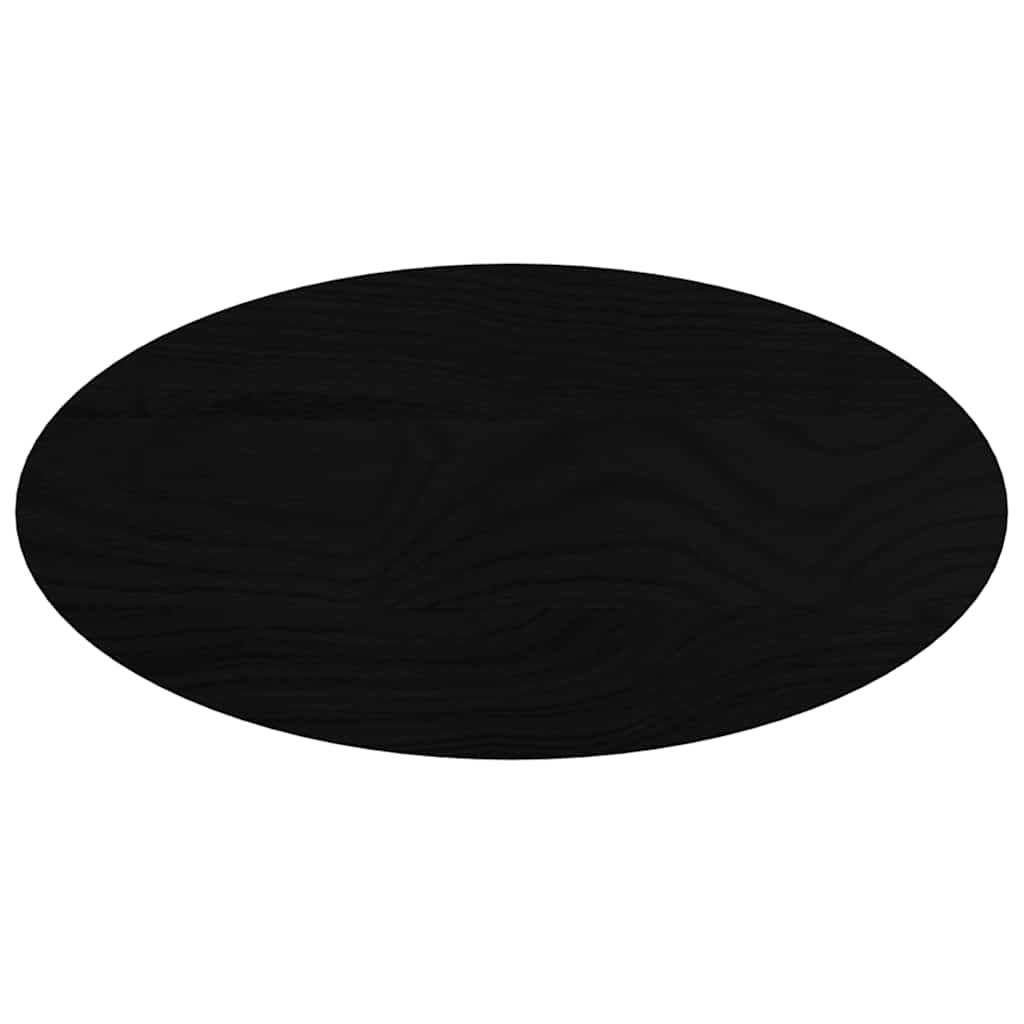 vidaXL Tischplatte Dunkelbraun 80x40x2 cm Massivholz Eiche Oval
