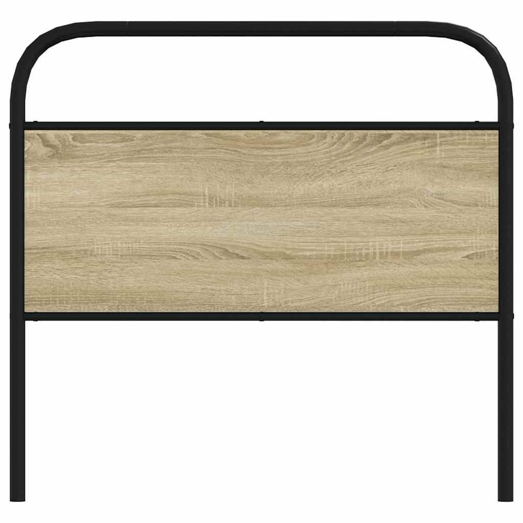 vidaXL Kopfteil Sonoma-Eiche 107 cm Stahl und Holzwerkstoff