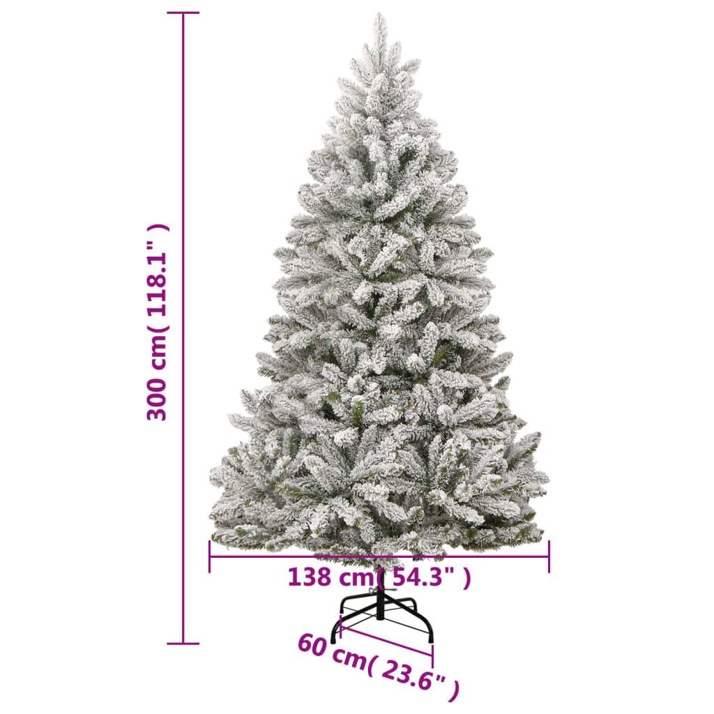 vidaXL Künstlicher Weihnachtsbaum Klappbar Beschneit 300 cm