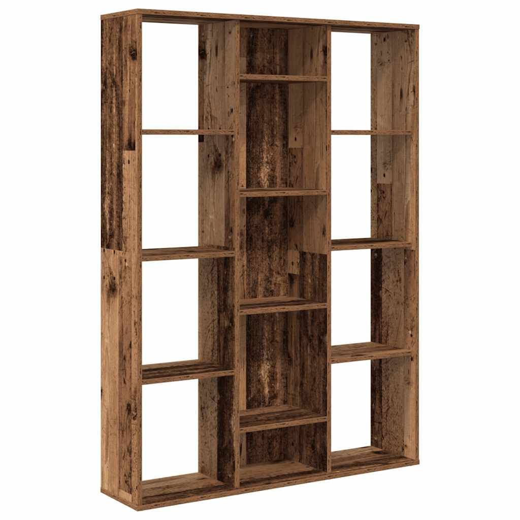 vidaXL Raumteiler/Bücherregal Altholz-Optik 100x24x140cm Holzwerkstoff