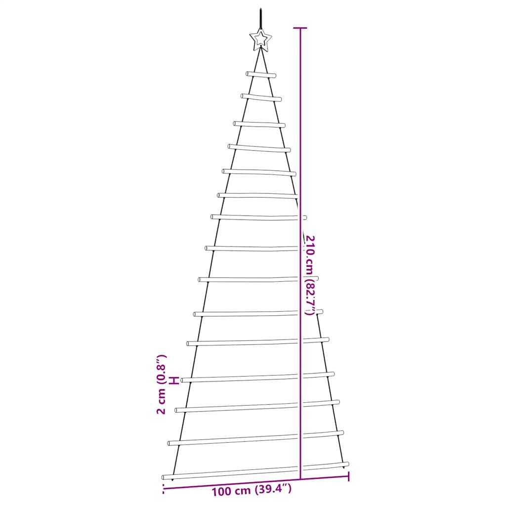 vidaXL Weihnachtsbaum mit Spitzensternen Aufhängen 100x210 cm
