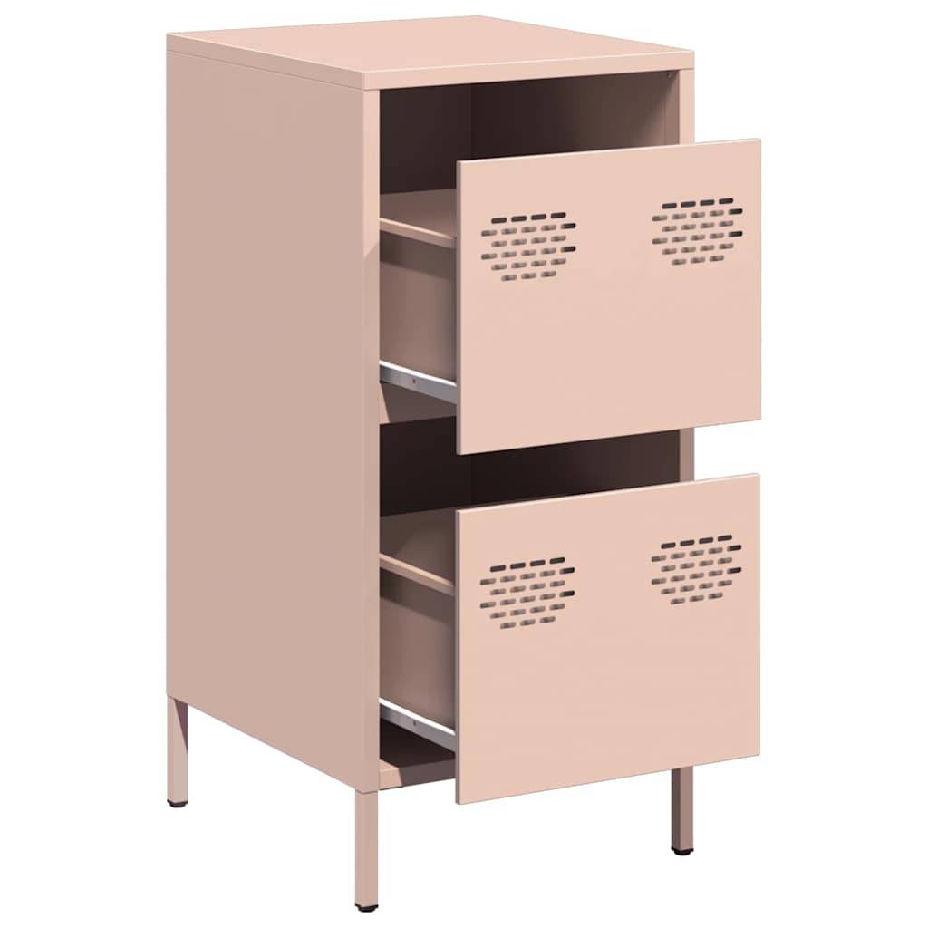vidaXL Sideboard Rosa 35x39x73,5 cm Kaltgewalzter Stahl