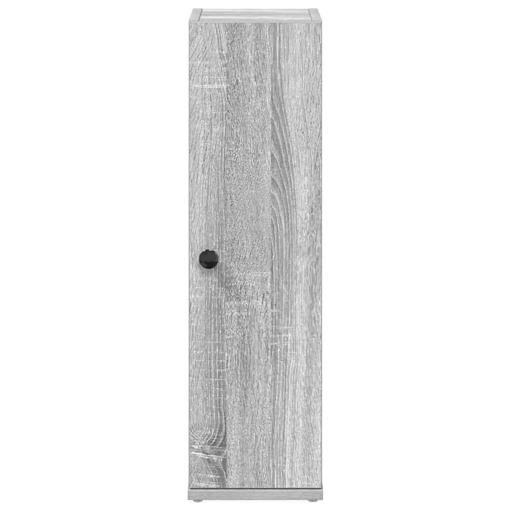 vidaXL Badezimmerschrank mit Rollenhalter Grau Sonoma 20,5x22x72 cm