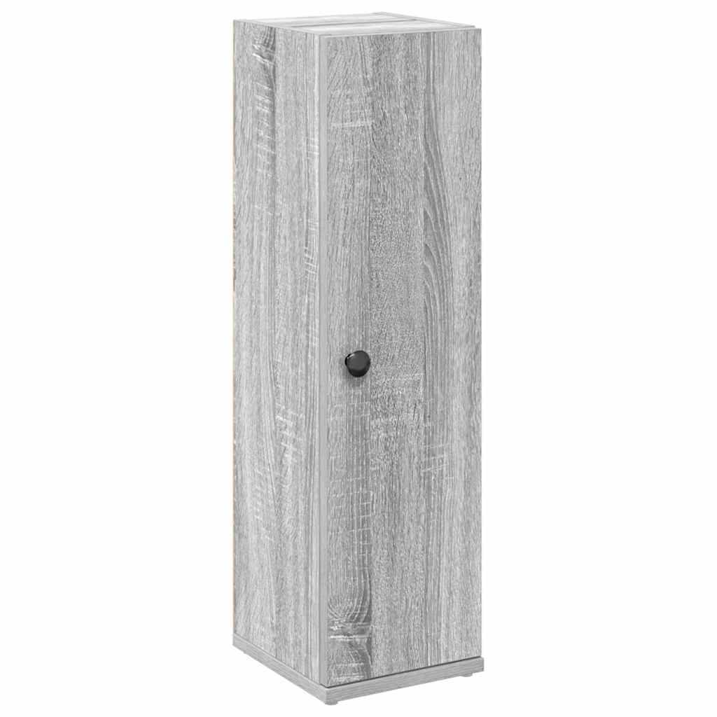 vidaXL Badezimmerschrank mit Rollenhalter Grau Sonoma 20,5x22x72 cm