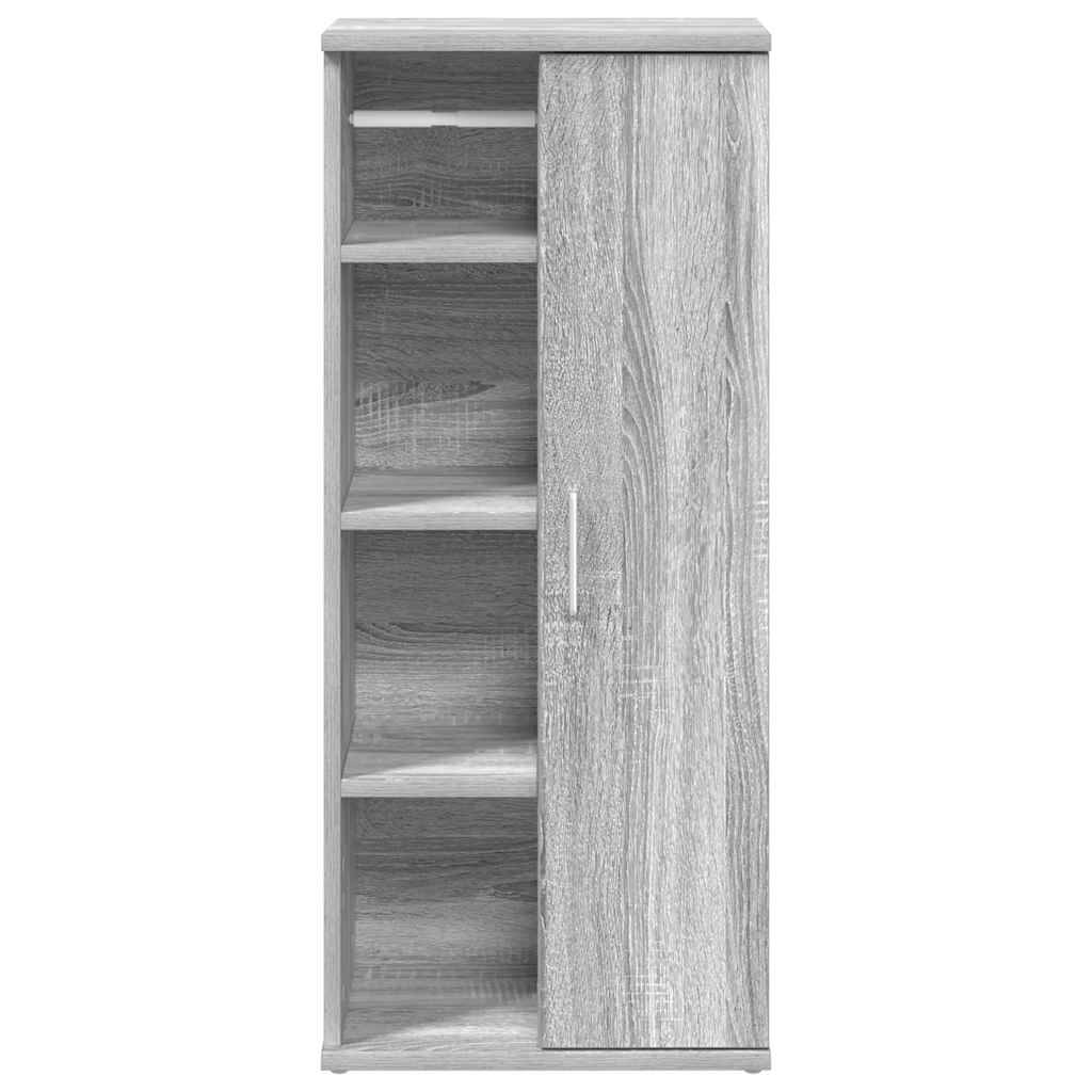 vidaXL Badezimmerschrank mit Rollenhalter Grau Sonoma 39x22x90 cm