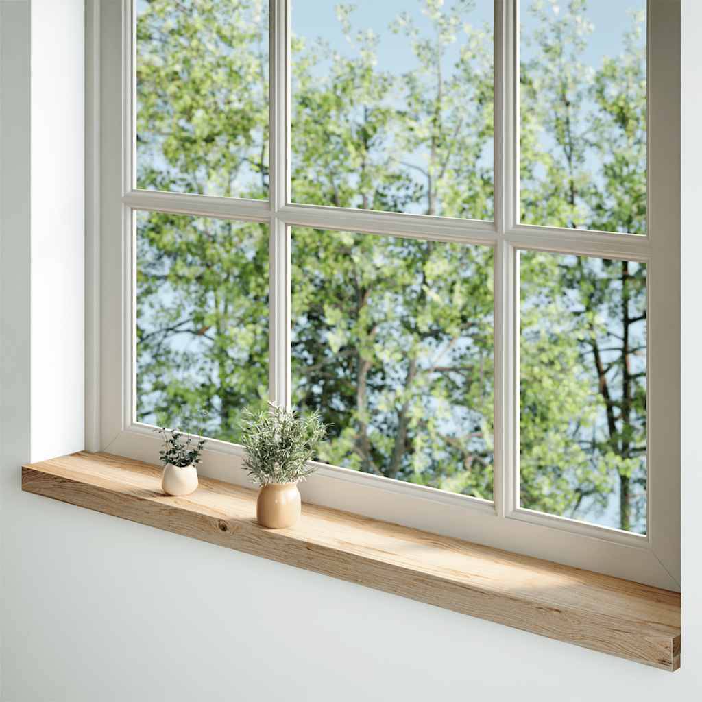 vidaXL Fensterbänke 2 Stk. Unbehandelt 160x15x2 cm Massivholz Eiche