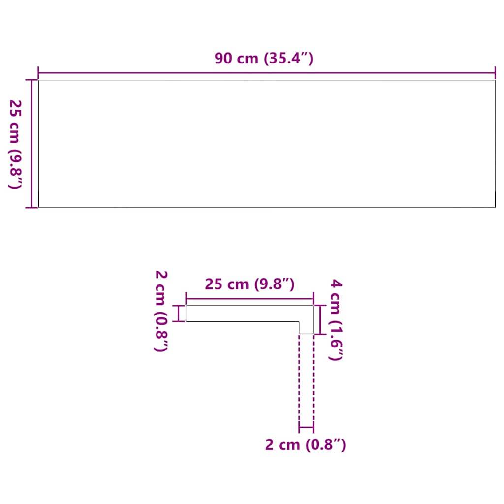 vidaXL Treppenstufen 20 Stk. Unbehandelt 90x25x2 cm Massivholz Eiche