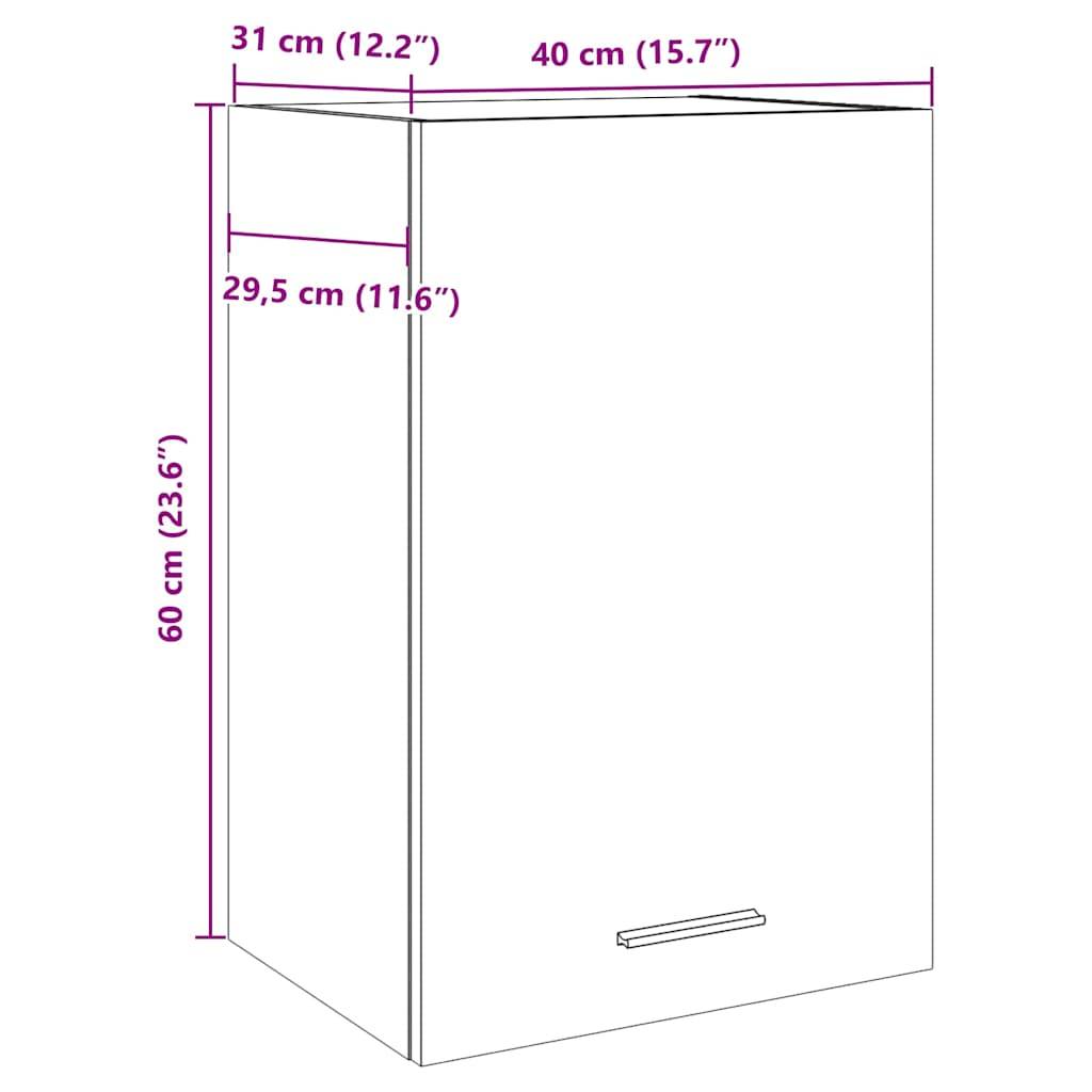vidaXL Hängeschrank Lyon Altholz-Optik 40x31x60 cm Holzwerkstoff