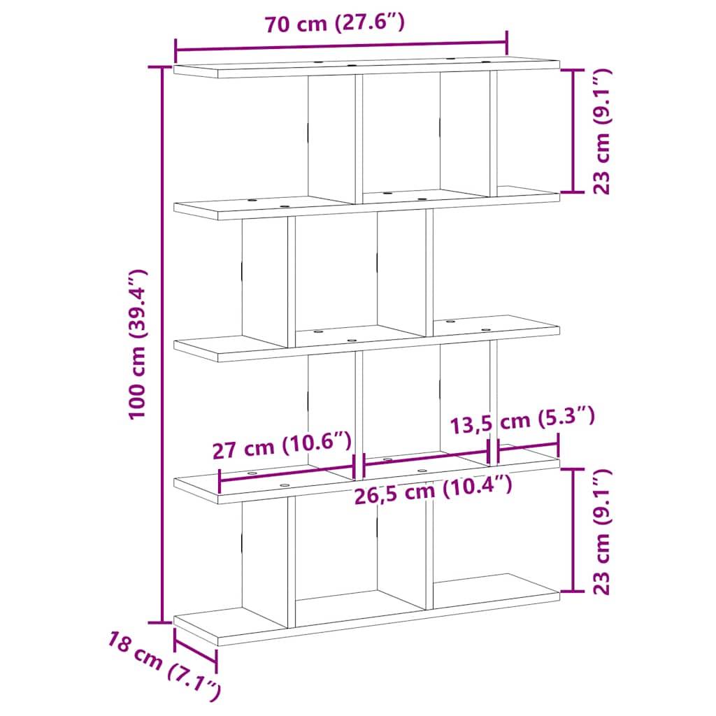 vidaXL Würfelregal 12 Fächer Sonoma-Eiche Holzwerkstoff