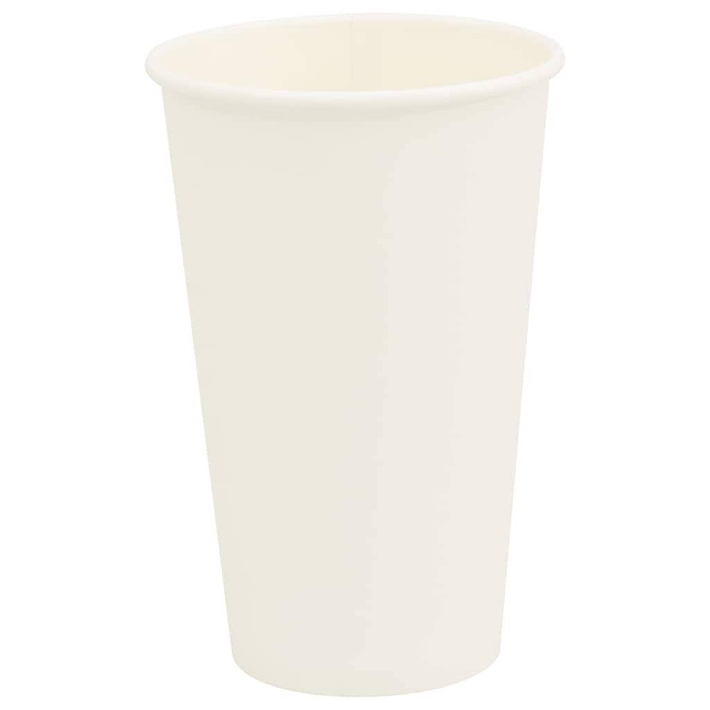 vidaXL Pappbecher mit Deckeln 1000 Stk. 16oz 400ml