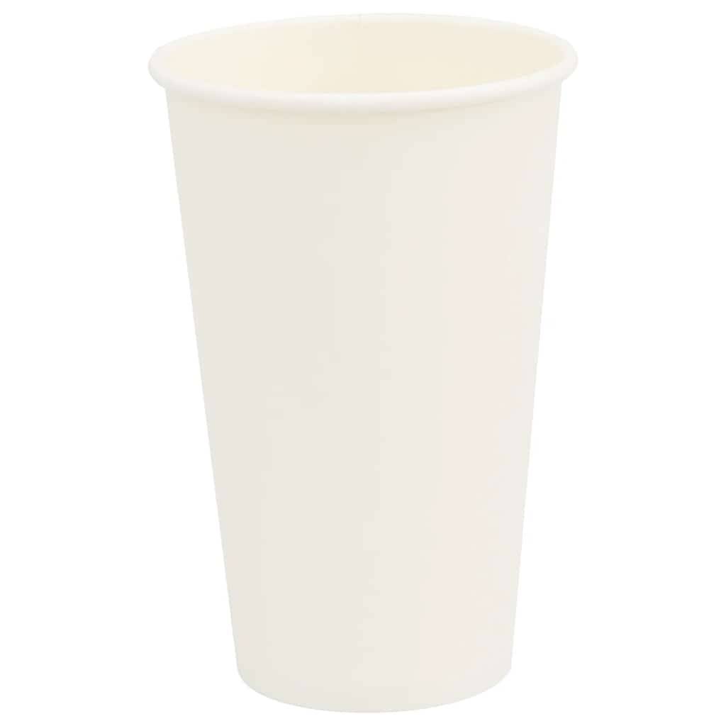 vidaXL Pappbecher mit Deckeln 1000 Stk. 16oz 400ml