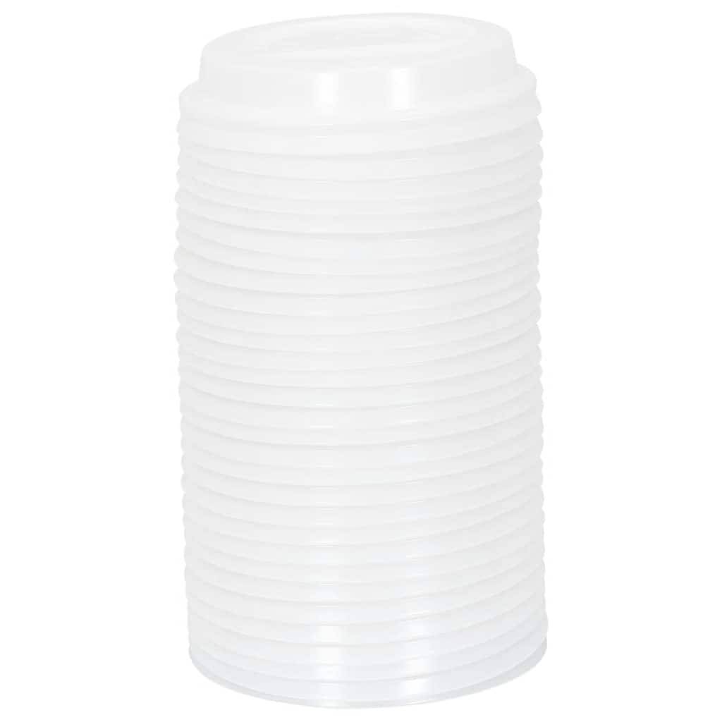 vidaXL Pappbecher mit Deckeln 1000 Stk. 16oz 400ml