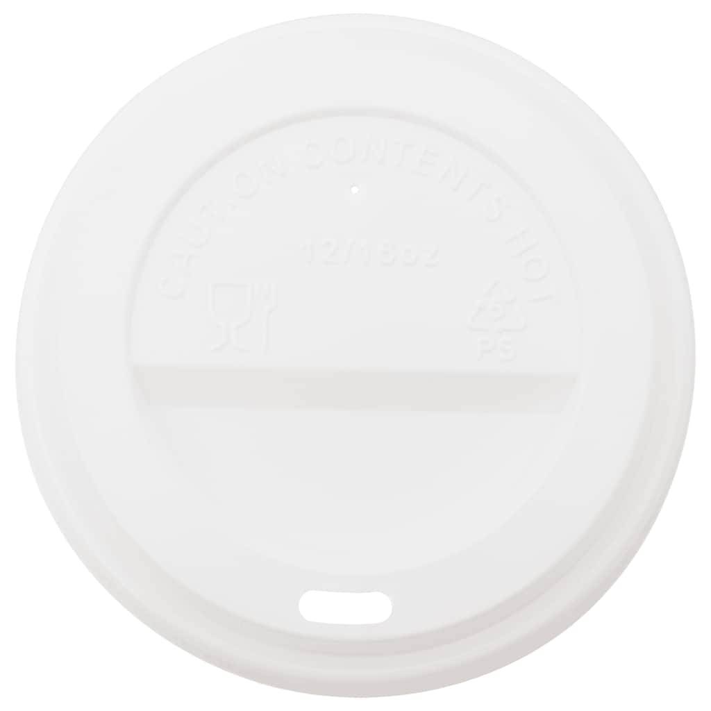 vidaXL Pappbecher mit Deckeln 1000 Stk. 16oz 400ml