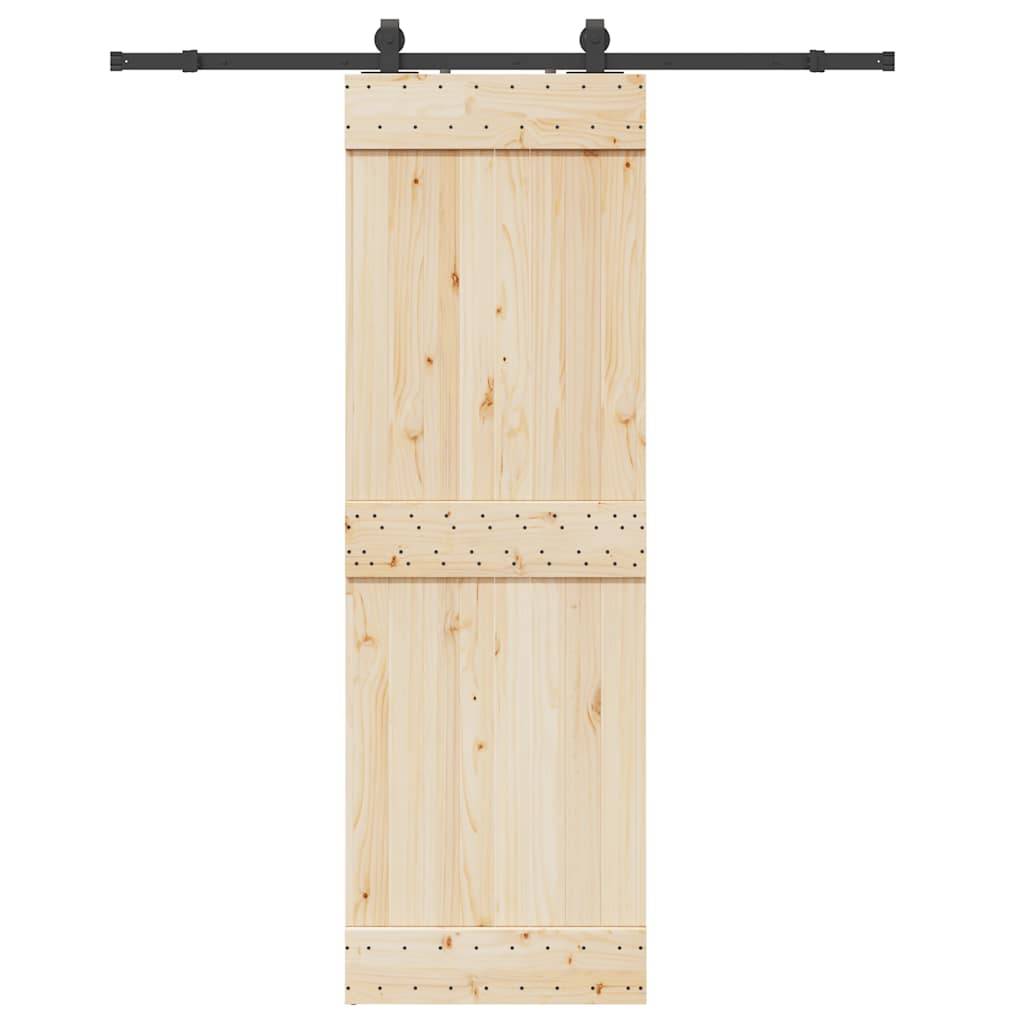 vidaXL Schiebetürbeschlag-Set 183 cm Stahl Schwarz