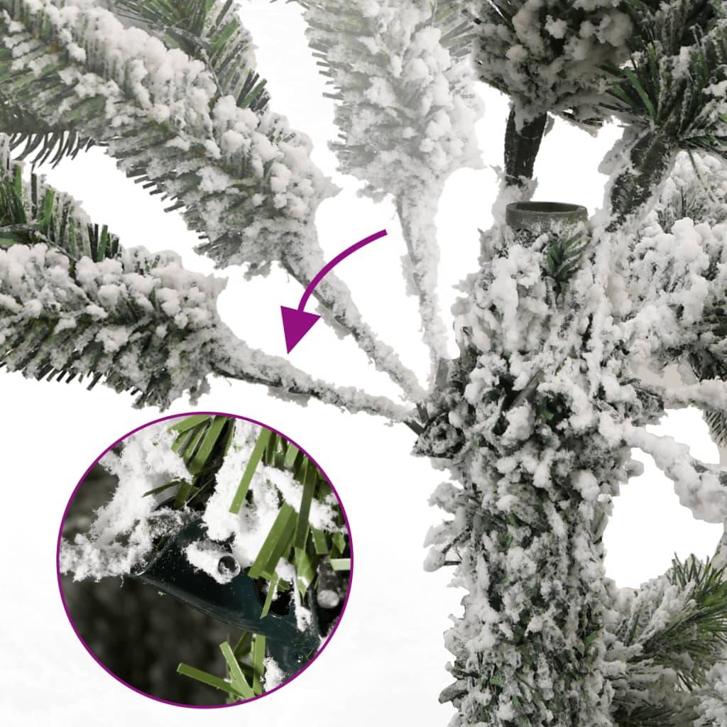 vidaXL Künstlicher Weihnachtsbaum Klappbar Beschneit 210 cm
