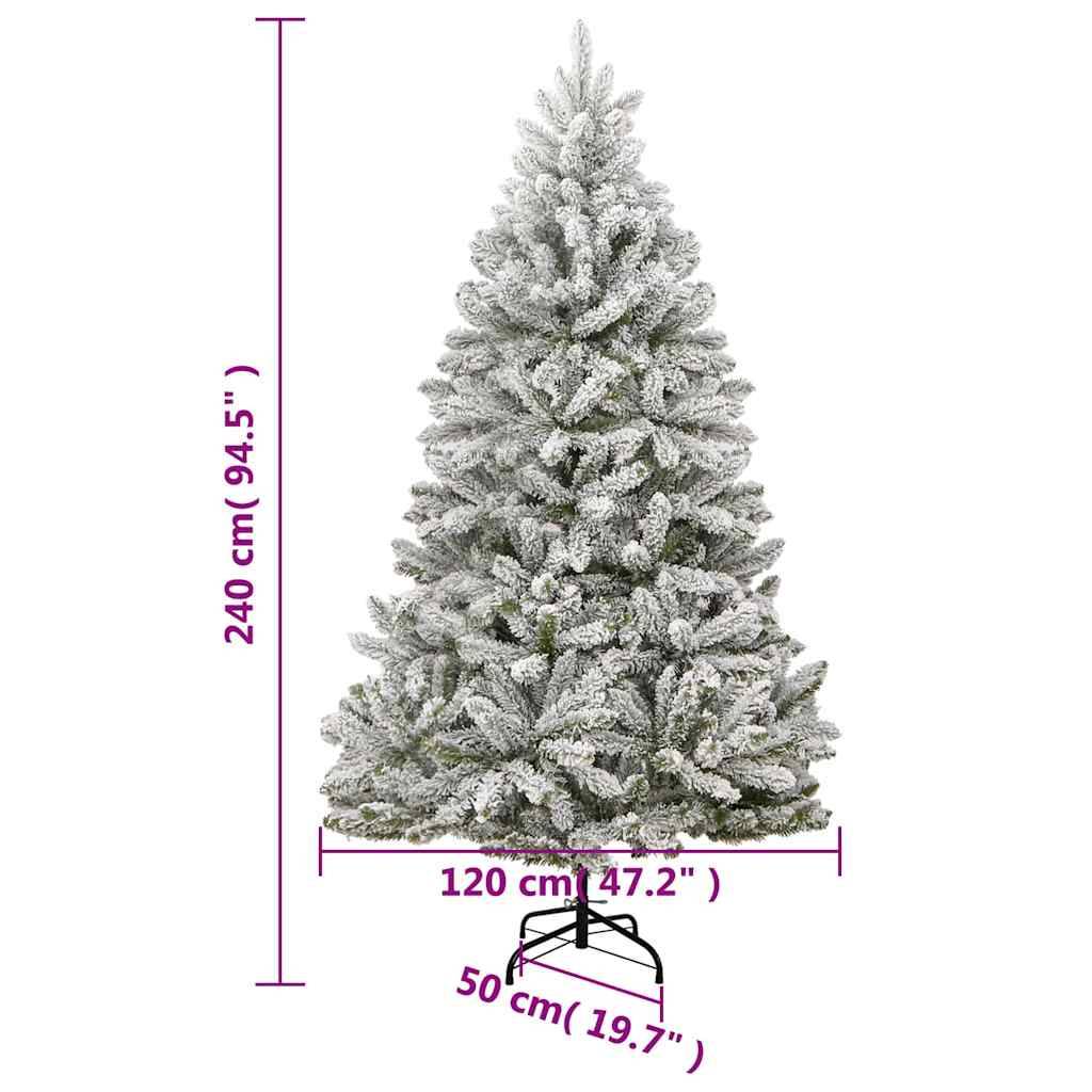 vidaXL Künstlicher Weihnachtsbaum Klappbar 300 LEDs & Kugeln 240 cm