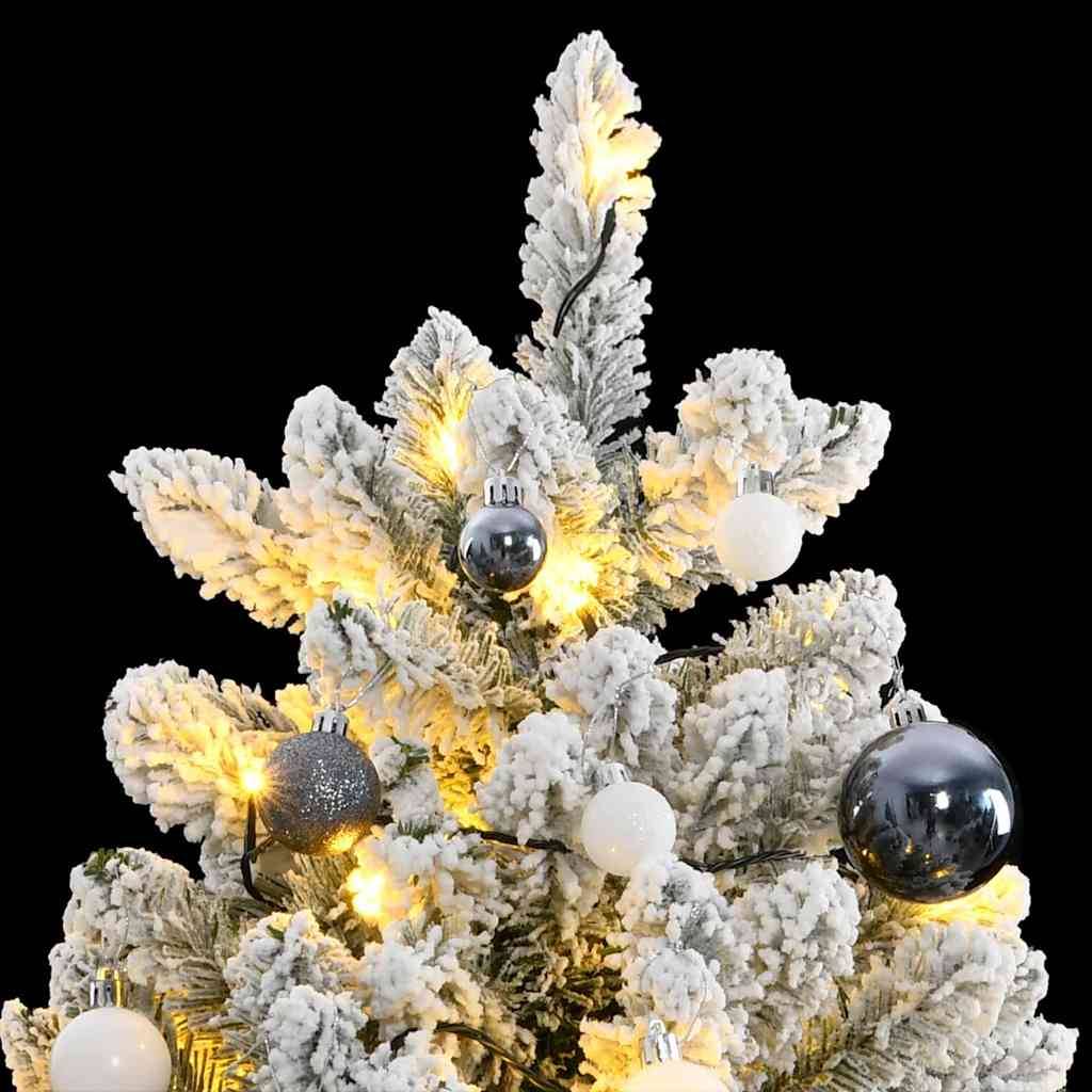 vidaXL Künstlicher Weihnachtsbaum Klappbar 300 LEDs & Kugeln 240 cm