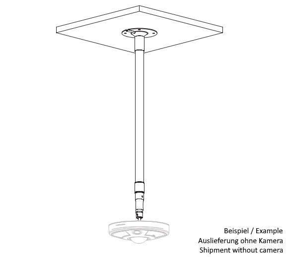 SNCA-DHT-110C BURG GARD, Teleskop Deckenhalter für Box Kameras 710mm-1250mm