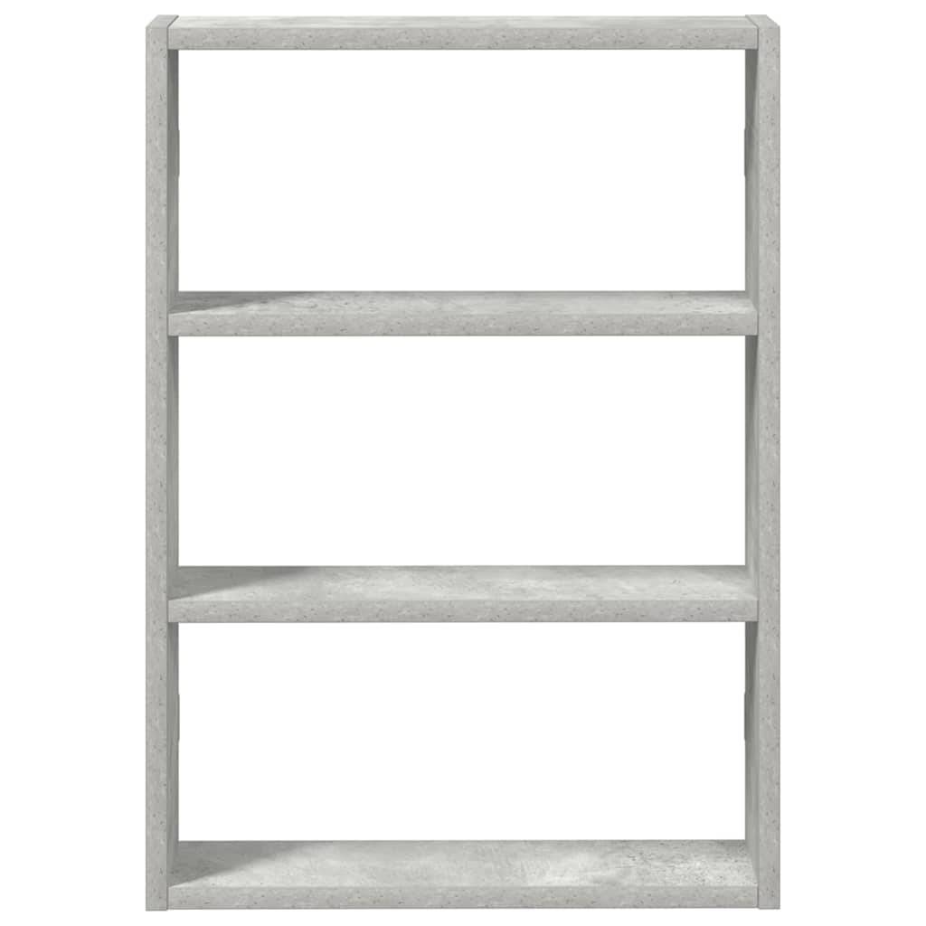 vidaXL Wandregal Betongrau 43x9x60 cm Holzwerkstoff