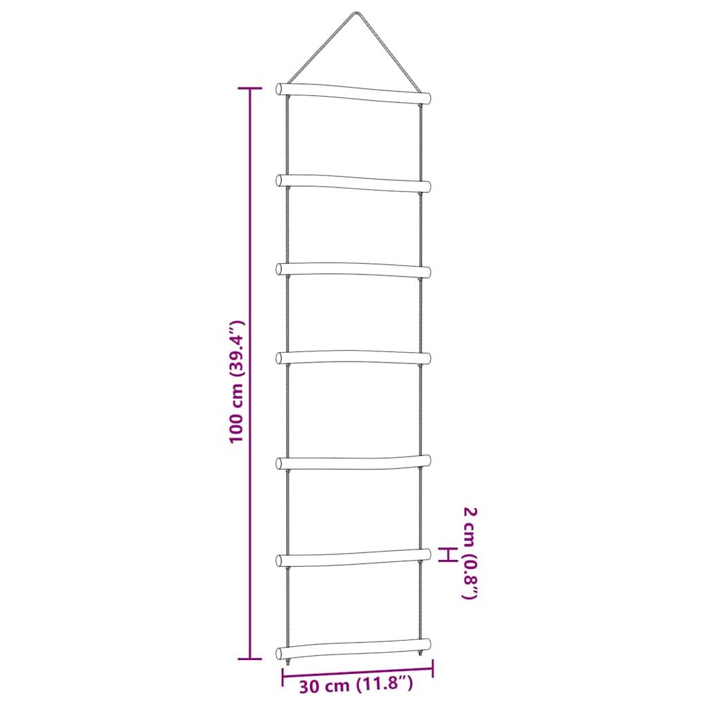 vidaXL Wanddekorationen in Leiterform 2Stk. 30x100cm Natürlicher Zweig