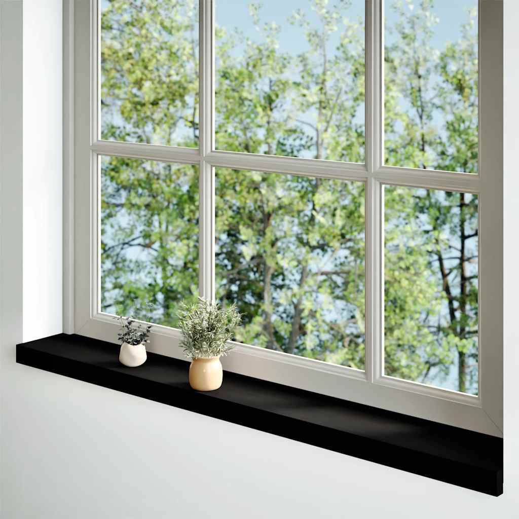 vidaXL Fensterbänke 2 Stk. Dunkelbraun 140x15x2 cm Massivholz Eiche