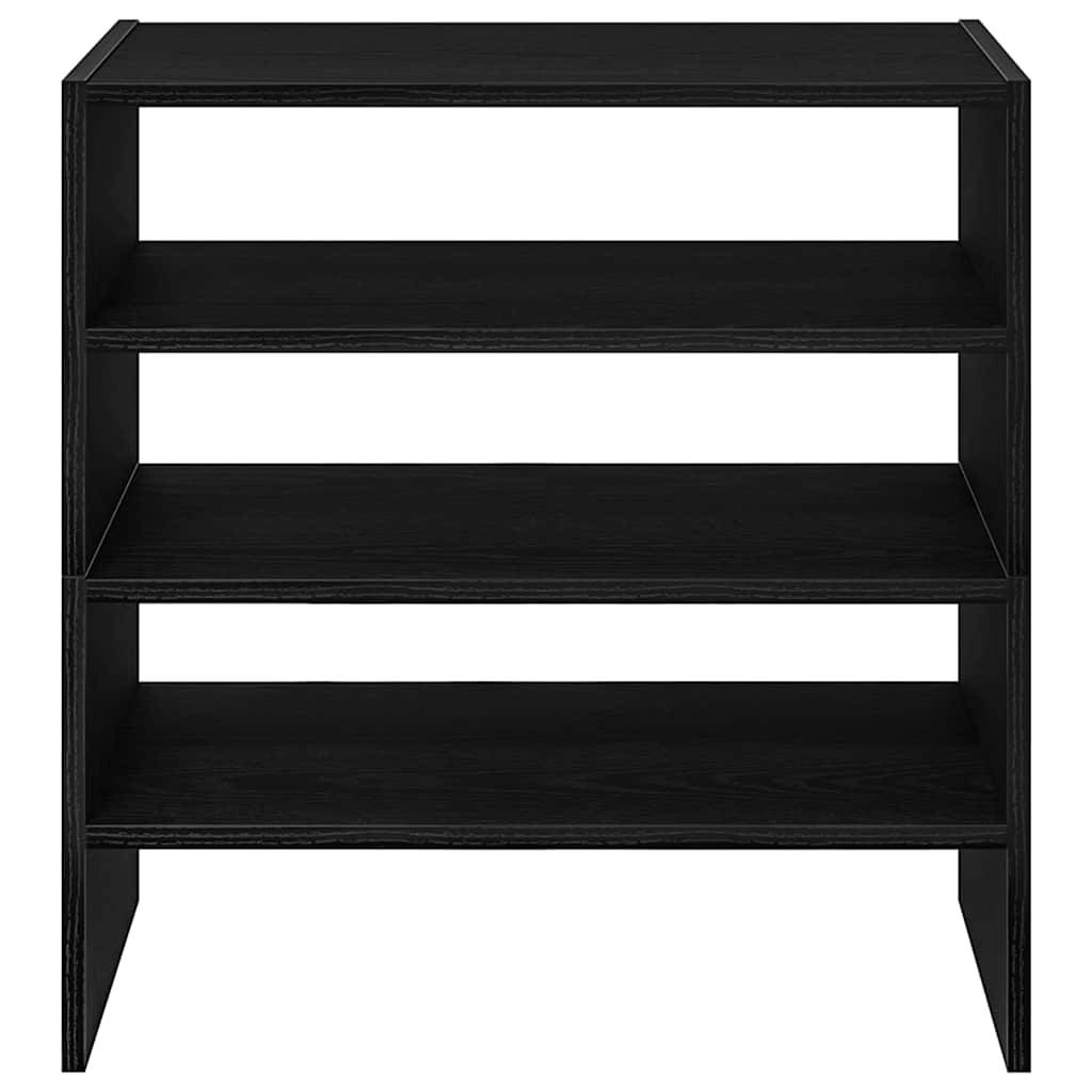 vidaXL Schuhregale 2 Stück stapelbar Schwarze Eiche 60x30x30,5 cm