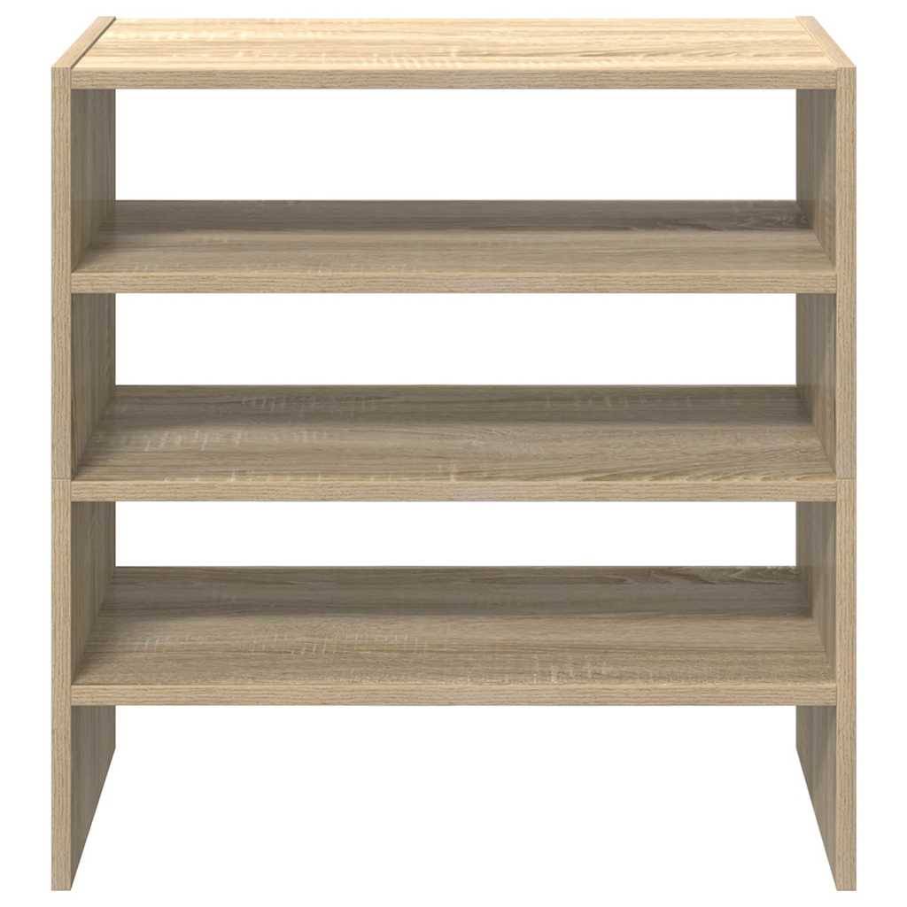 vidaXL Schuhregale 2 Stk. Stapelbar Sonoma-Eiche 60x30x30,5 cm