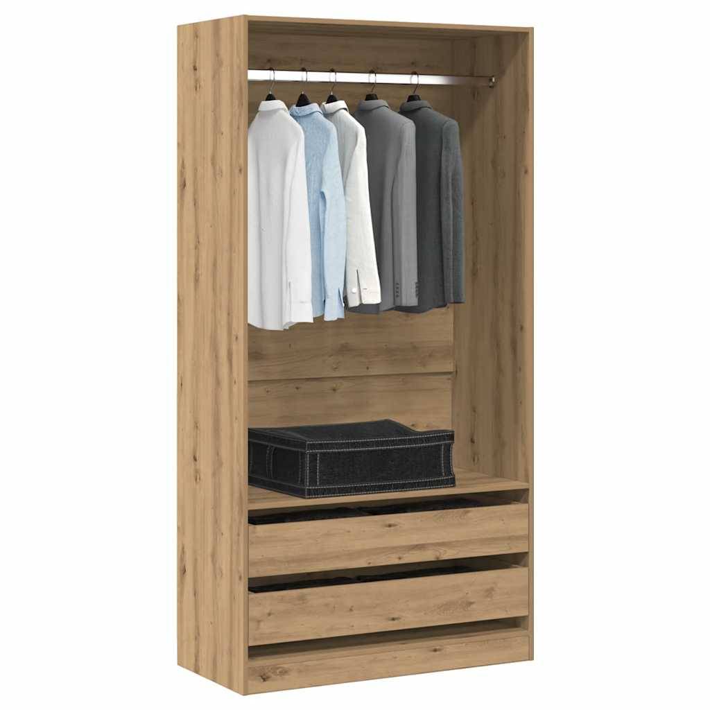 vidaXL Kleiderschrank Artisan-Eiche 100x50x200 cm Holzwerkstoff