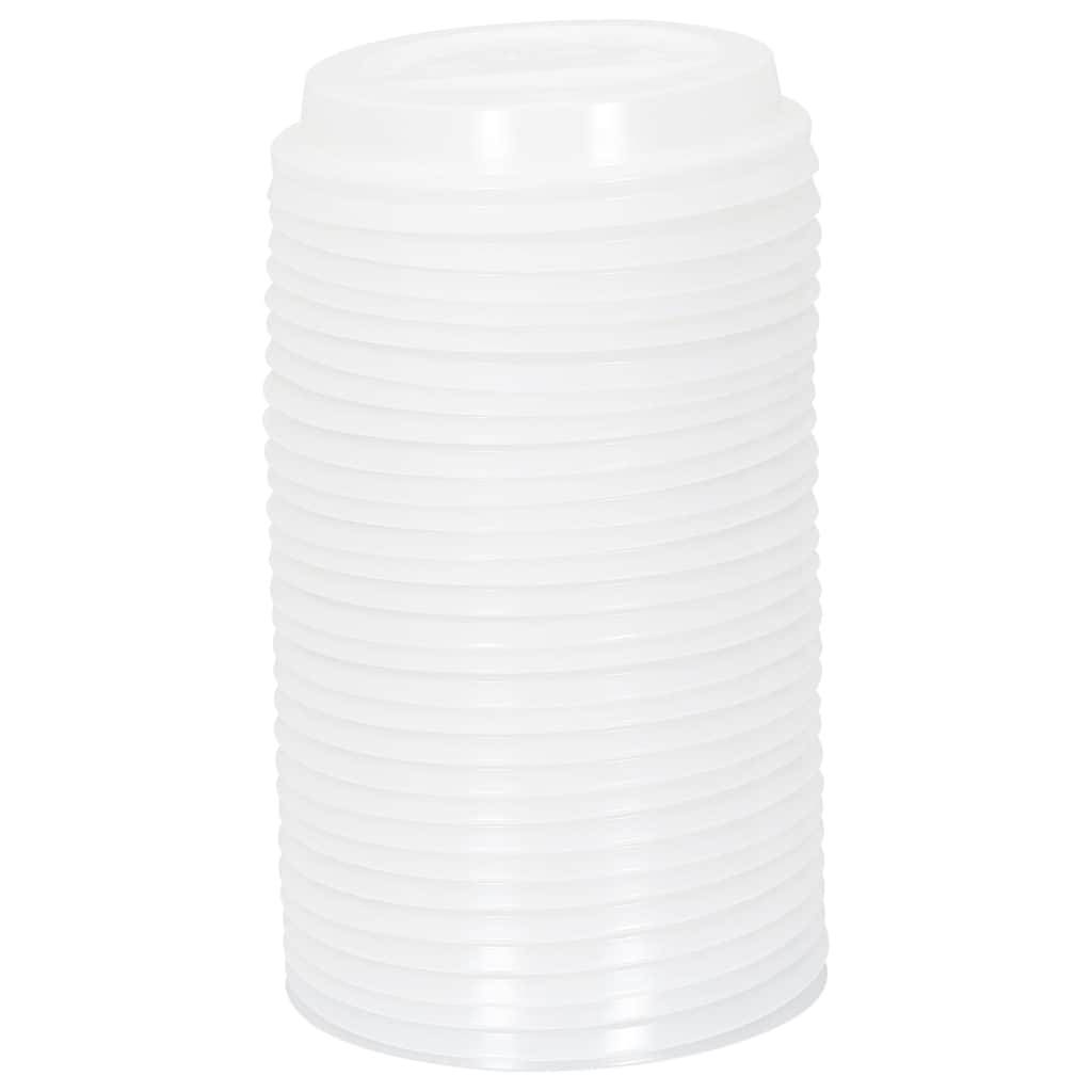 vidaXL Pappbecher mit Deckeln 1000 Stk. 12oz 300ml