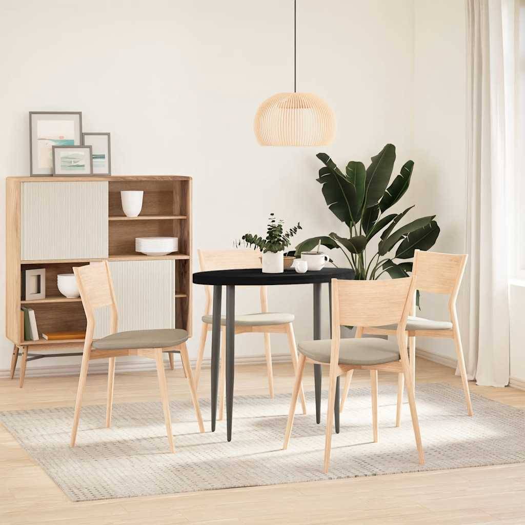 vidaXL Tischplatte Dunkelbraun 80x40x4 cm Massivholz Eiche Oval