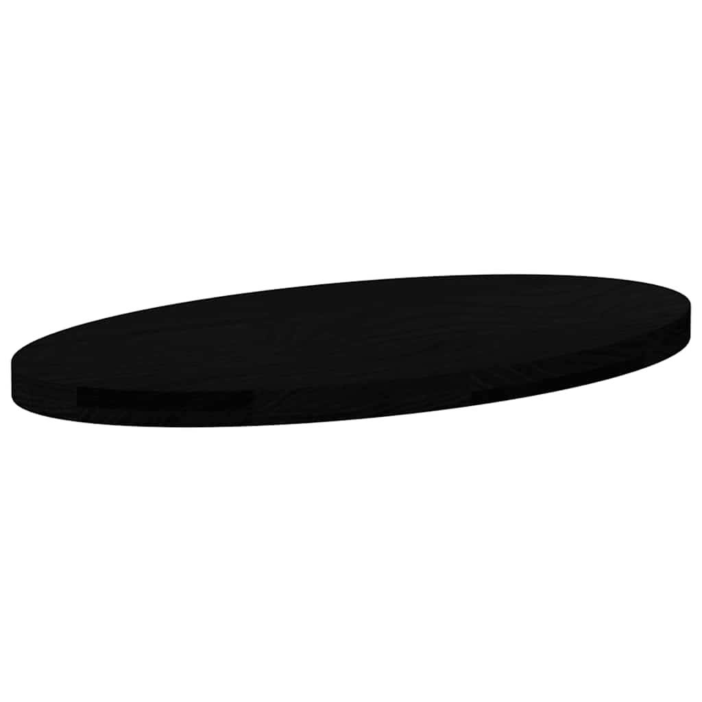vidaXL Tischplatte Dunkelbraun 80x40x4 cm Massivholz Eiche Oval
