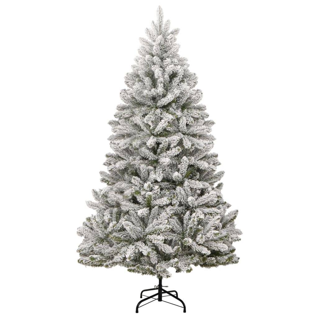 vidaXL Künstlicher Weihnachtsbaum Klappbar Beschneit 210 cm