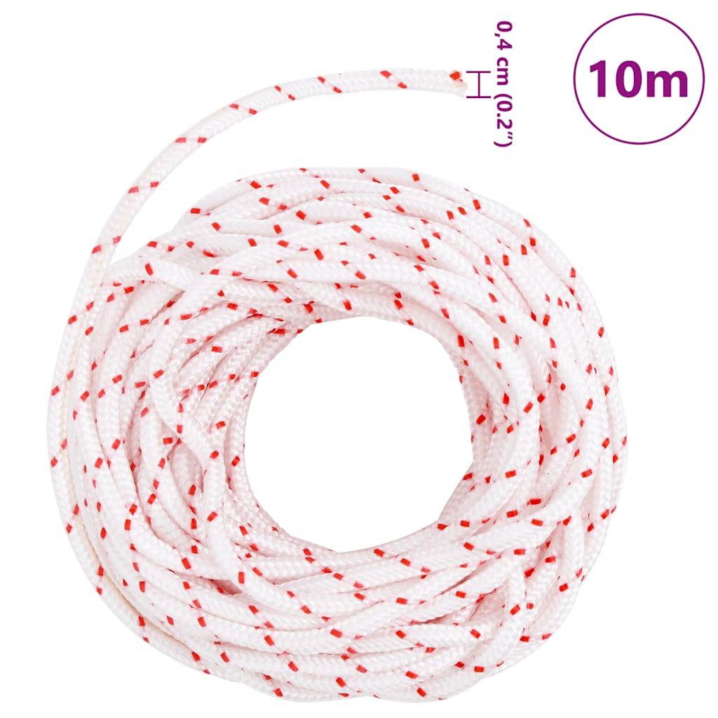 vidaXL Starterseil Weiß und Rot Ø4 mm 10 m Nylon