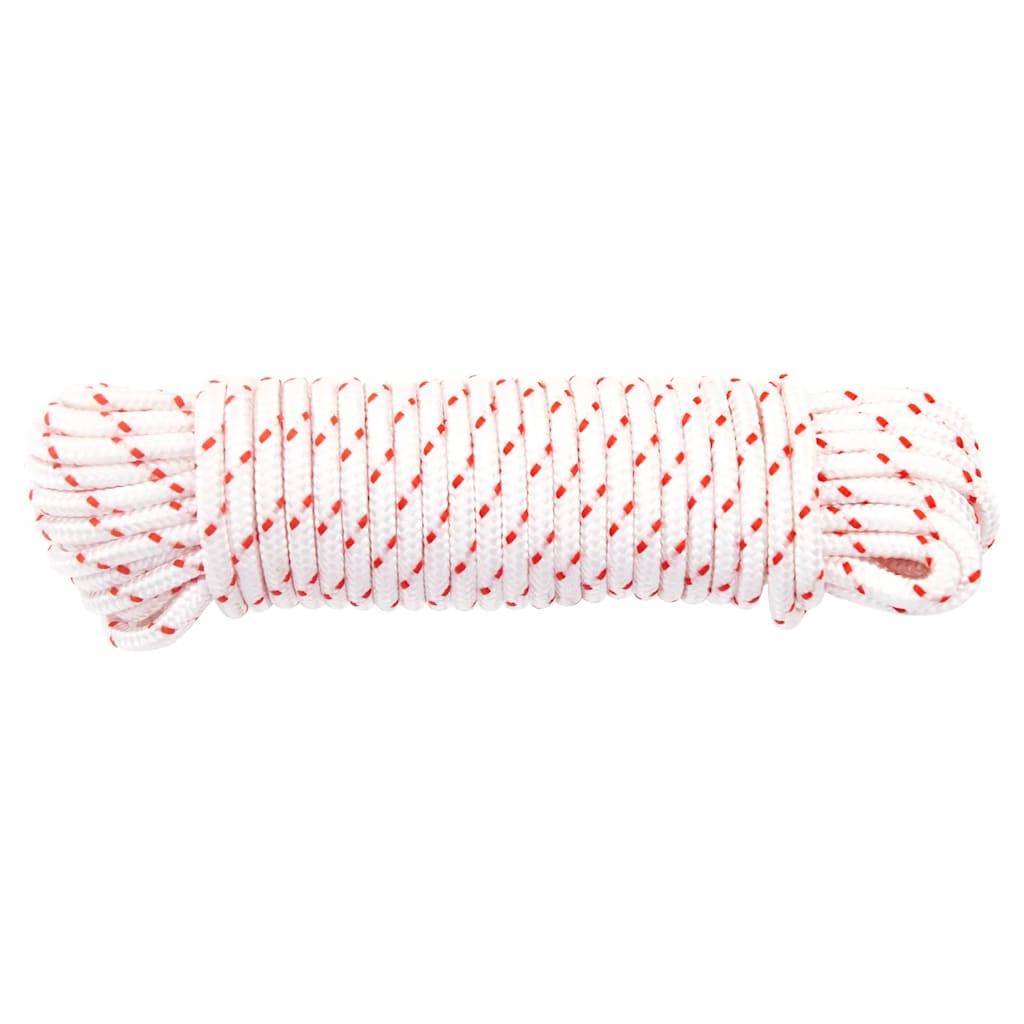 vidaXL Starterseil Weiß und Rot Ø4 mm 10 m Nylon