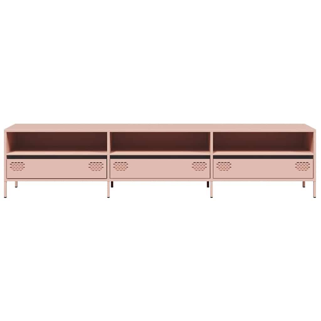 vidaXL TV-Schrank Rosa 202x39x43,5 cm Kaltgewalzter Stahl