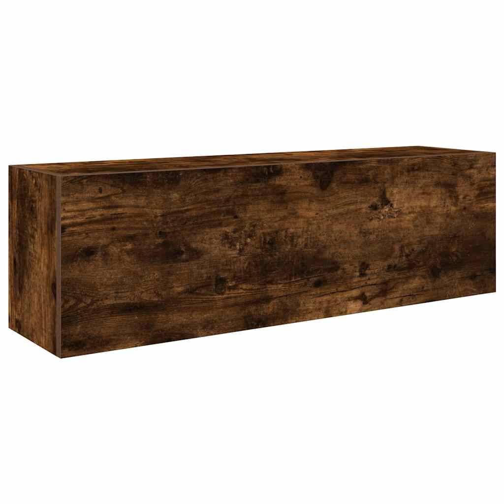 vidaXL Bad-Wandschrank Räuchereiche 100x25x30 cm Holzwerkstoff