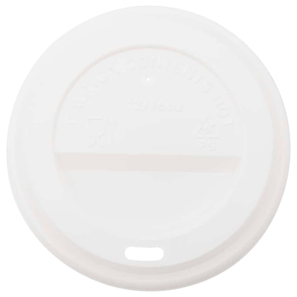 vidaXL Pappbecher mit Deckeln 1000 Stk. 16oz 400ml