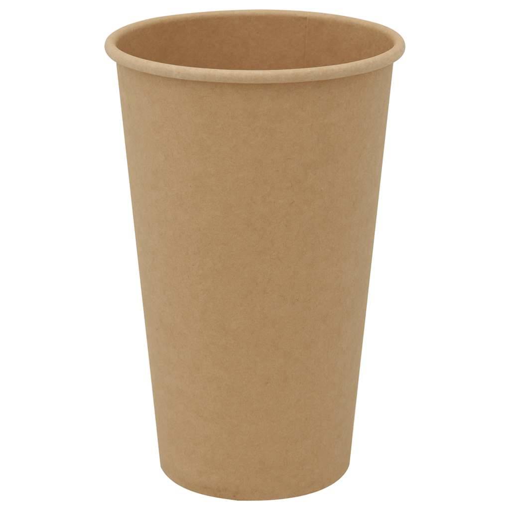 vidaXL Pappbecher mit Deckeln 1000 Stk. 16oz 400ml