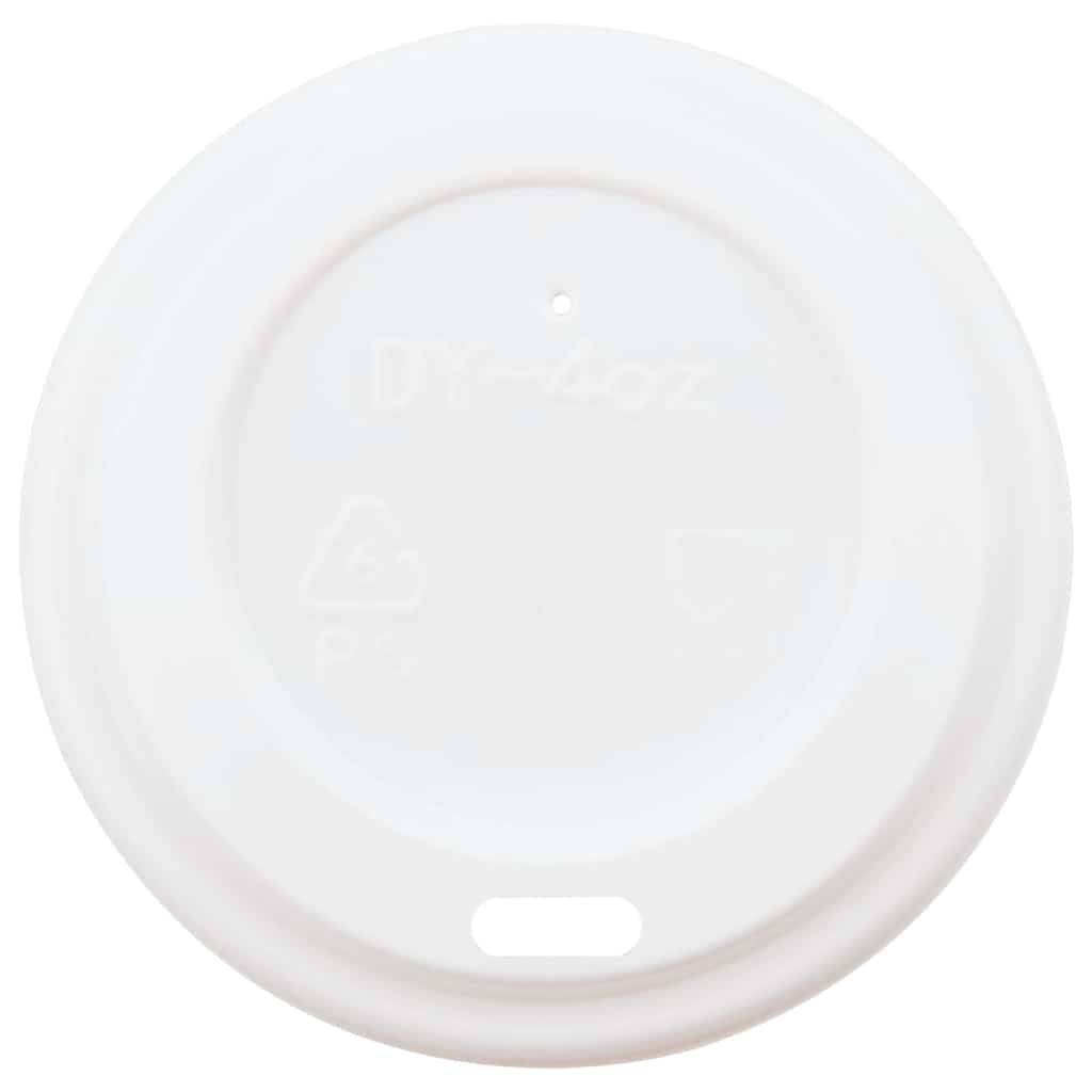 vidaXL Pappbecher mit Deckeln 1000 Stk. 4oz 100ml