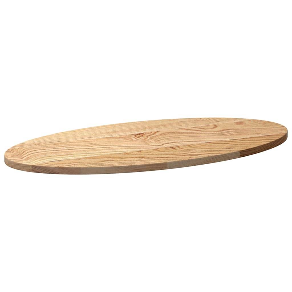 vidaXL Tischplatte 80x40x2 cm Massivholz Eiche Oval