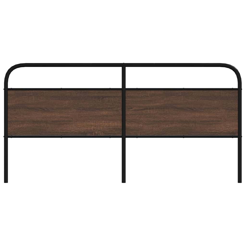 vidaXL Kopfteil Braun Eichen-Optik 180 cm Stahl und Holzwerkstoff