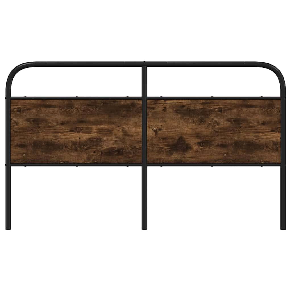 vidaXL Kopfteil Räuchereiche 160 cm Stahl und Holzwerkstoff
