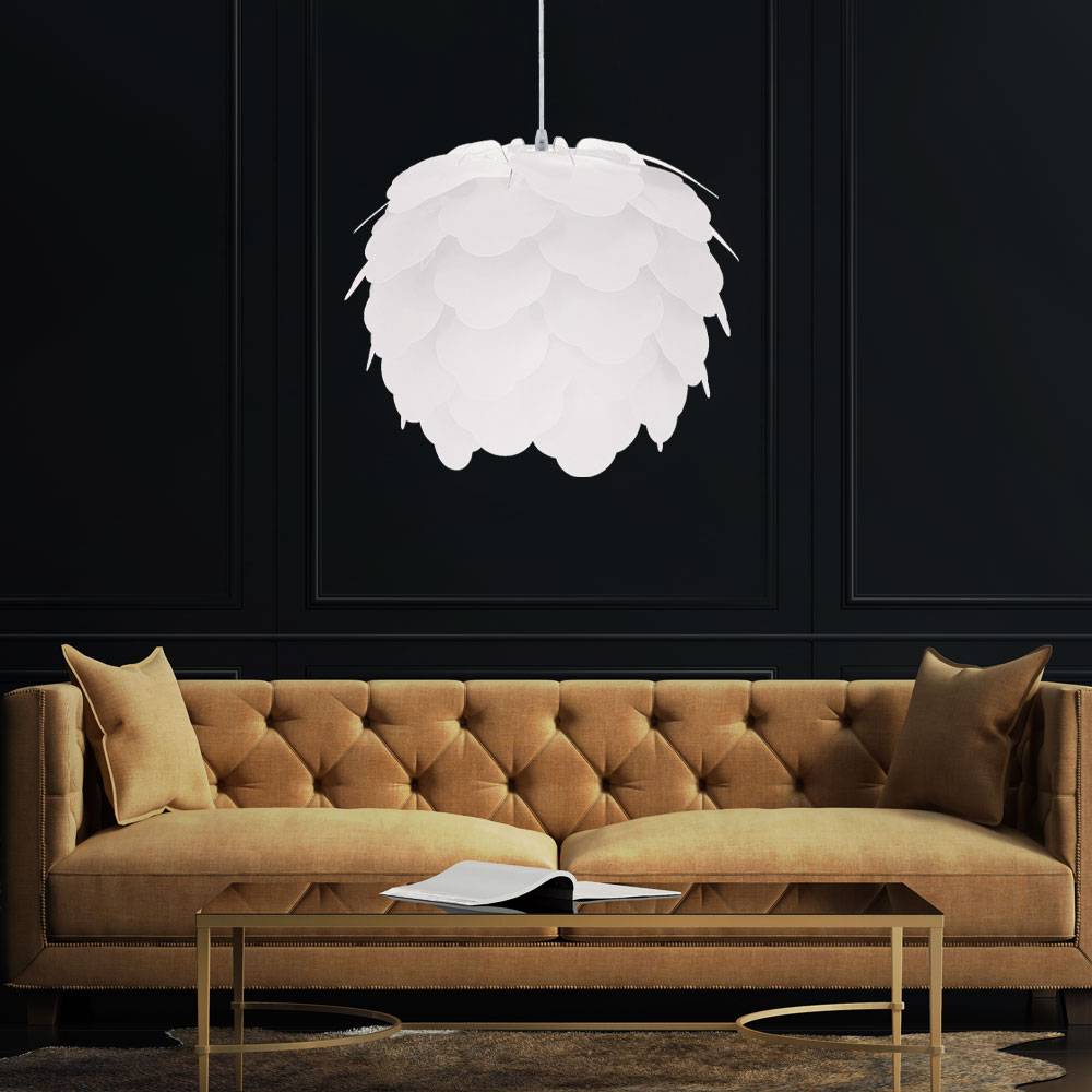 LED 7 Watt Hängeleuchte Stahl weiß Beleuchtung Pendellampe Schlafzimmer Lampe Diele