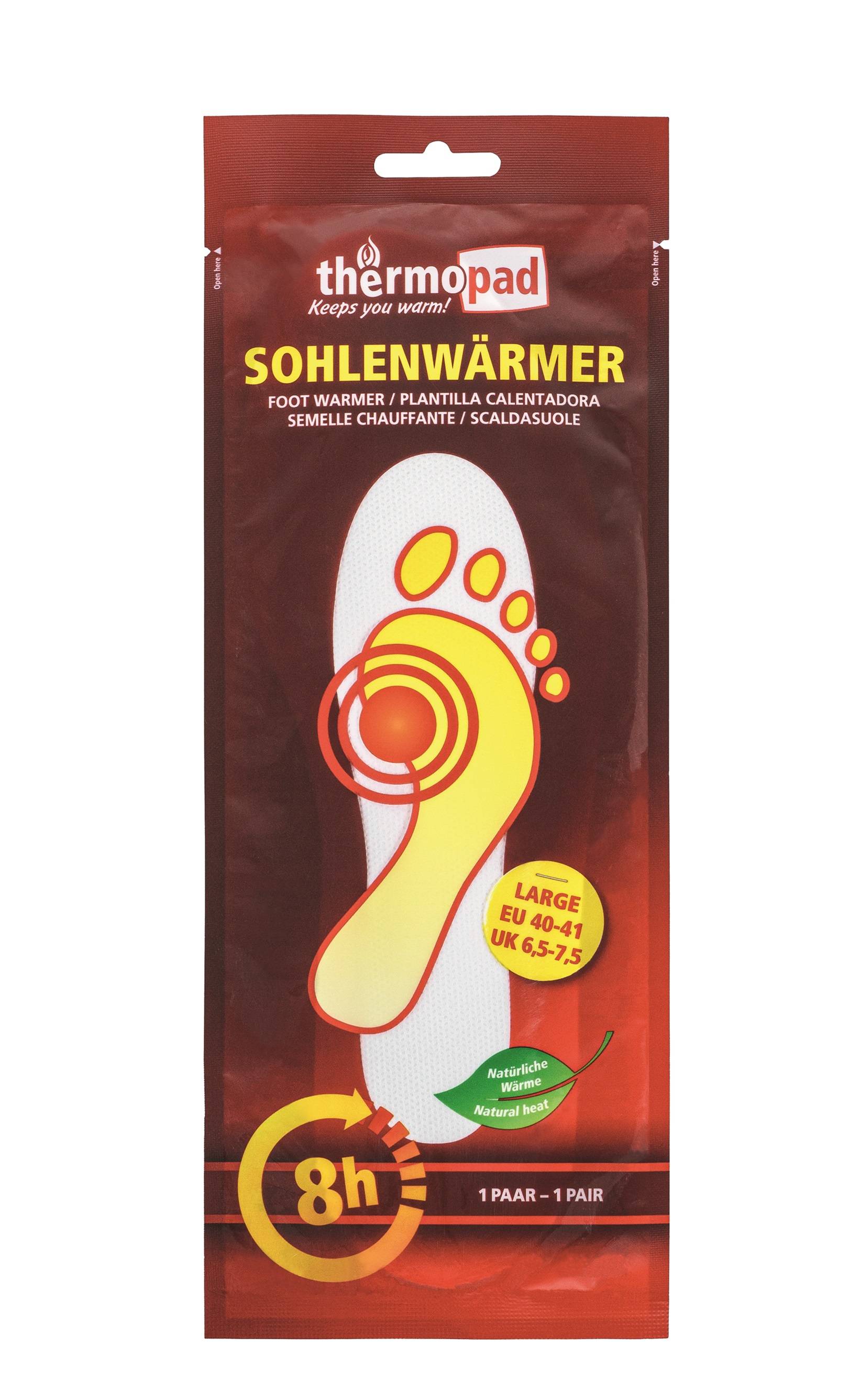 10x Sohlenwärmer Thermopad Größe L (40-41), Paar, Wärme für bis zu 8 Stunden