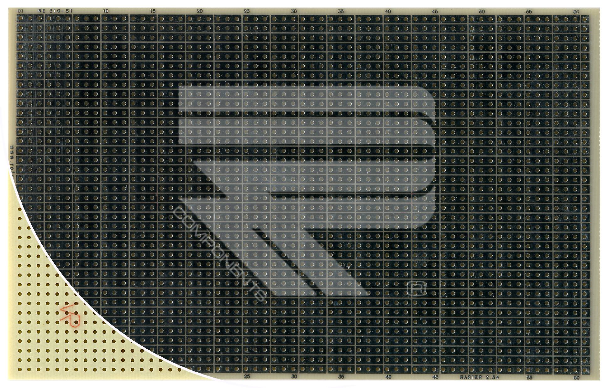 Roth Elektronik RE310-S1 Laborkarte CEM3 RM 2,54 mm 3-Loch-Lötinseln