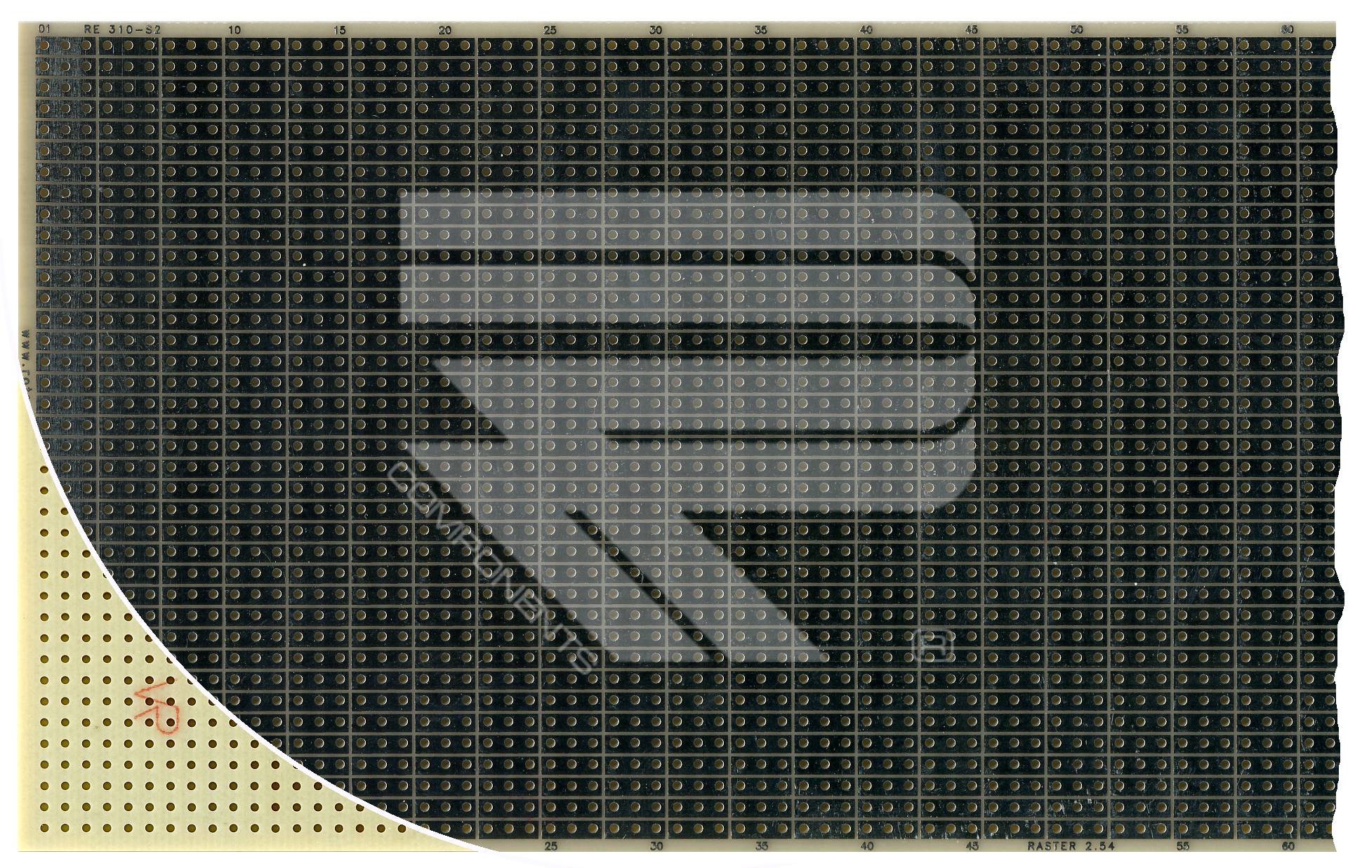 Roth Elektronik RE310-S2 Laborkarte CEM3 RM 2,54 mm 3-Loch-L&ouml;tinseln